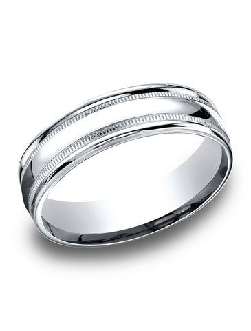 Benchmark-14k-White-Gold-6.5mm-Comfort-Fit--Polished-with-Milgrain-Round-Edge-Carved-Design-Band--Sz-4--RELCF7650114KW04.25