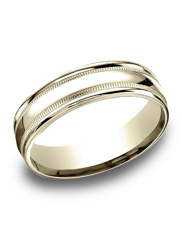Benchmark-14k-Yellow-Gold-6.5mm-Comfort-Fit--Polished-with-Milgrain-Round-Edge-Carved-Design-Band--Sz-4--RELCF7650114KY04.25