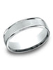 Benchmark-14k-White-Gold-6.5mm-Comfort-Fit-Satin-Finish--Polished-Round-Edge-Carved-Design-Band--Size-4.25--RELCF76502S14KW04.25