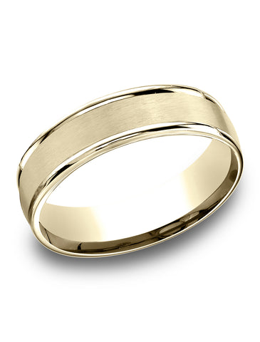 Benchmark-14k-Yellow-Gold-6.5mm-Comfort-Fit-Satin-Finish--Polished-Round-Edge-Carved-Design-Band--Sz-4--RELCF76502S14KY04.25