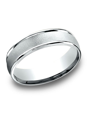 Benchmark-14k-White-Gold-6.5mm-Comfort-Fit-Wired-Finished--Polished-Round-Edge-Carved-Design-Band--Sz-4--RELCF7650214KW04.25