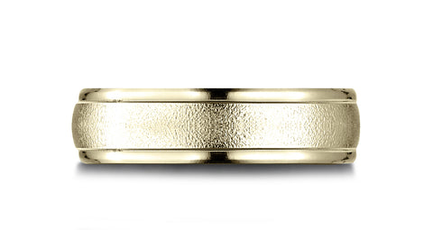Benchmark-14k-Yellow-Gold-6.5mm-Comfort-Fit-Wired-Finished--Polished-Round-Edge-Carved-Dsgn-Band--Sz-4.5--RELCF7650214KY04.5