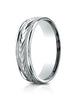 Benchmark-14k-White-Gold-6.5mm-Comfort-Fit-Harvest-of-Love-Round-Edge-Carved-Design-Band--Size-4--RELCF7650314KW04