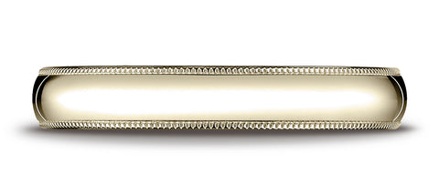 Benchmark-14K-Yellow-Gold-4mm-Slightly-Domed-Super-Light-Comfort-Fit-Wedding-Band-with-Milgrain--Size-4.25--SLCF34014KY04.25