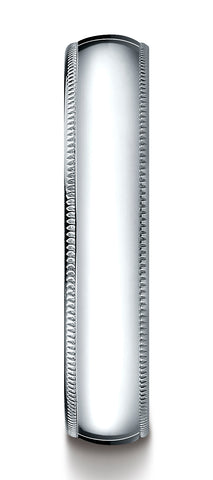 Benchmark-14K-White-Gold-5mm-Slightly-Domed-Super-Light-Comfort-Fit-Wedding-Band-with-Milgrain--Size-4.5--SLCF35014KW04.5