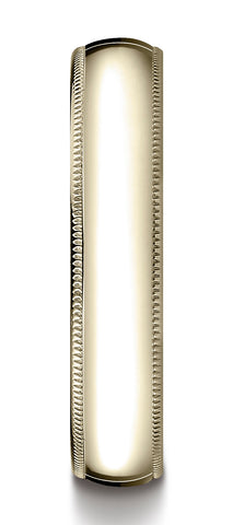 Benchmark-14K-Yellow-Gold-5mm-Slightly-Domed-Super-Light-Comfort-Fit-Wedding-Band-with-Milgrain--Sz-4.5--SLCF35014KY04.5