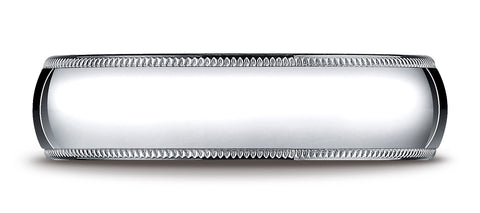 Benchmark-Platinum-6mm-Slightly-Domed-Super-Light-Comfort-Fit-Wedding-Band-Ring-with-Milgrain--Size-4.25--SLCF360PT04.25