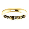 14k Yellow Gold 4mm Paisley Design Band Size 11
