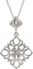 Sterling Silver Decorative Dangle 18-inch Necklace