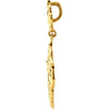 14k Yellow Gold Decorative Dangle Pendant