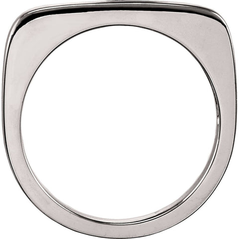 14k White Gold Stackable Ring, Size 7