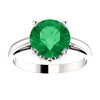 14k White Gold Chatham® Created Emerald Ring, Size 7