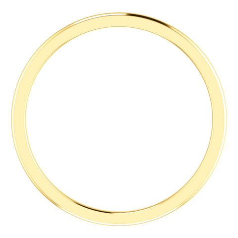 14k Yellow Gold 1mm Comfort Fit Band, Size 6