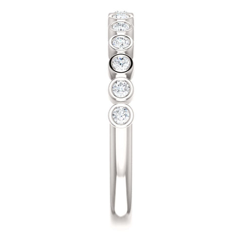 14k White Gold 1/4 CTW Diamond Ring, Size 7
