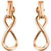 14k Rose Gold Infinity-Inspired Dangle Earrings