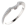 14k White Gold 1/8 ctw. Diamond Contour Band, Size 7