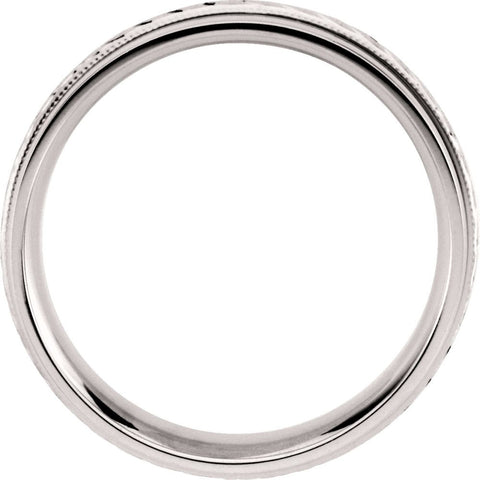 14k White Gold 6mm Comfort Fit Band Size 7