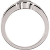 14k White Gold Ladies' Signet Ring, Size 7