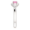 14k White Gold Passion Pink Topaz & 1/10 CTW Diamond Ring, Size 7