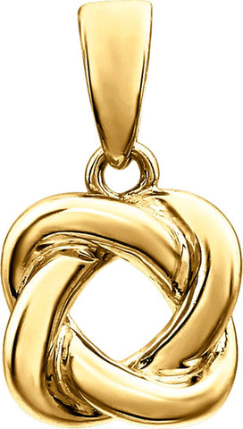 14k Yellow Gold Knot Design Pendant