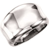 14K White Gold Concave Ring (Size 6)