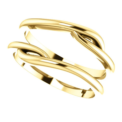 14k Yellow Gold Ring Guard, Size 7