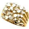 10k Yellow Gold Men's Nugget Ring, Size 11
