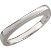 Metal Fashion Stackable Ring in Sterling Silver (Size 6)