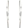 Sterling Silver 75mm Endless Hoop Tube Earrings