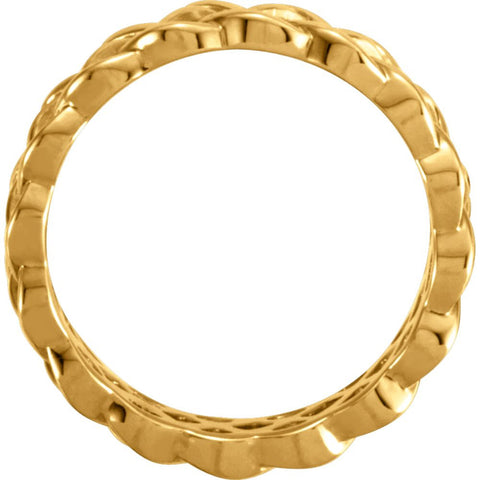 14k Yellow Gold 8mm Celtic Inspired Band Size 11