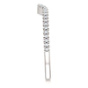 14k White Gold 1/8 CTW Diamond Contour Band, Size 7