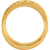 14k Yellow Gold 10.25mm Patterned Band Size 8
