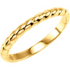 Stackable Metal Fashion Ring in 14k Yellow Gold ( Size 6 )