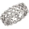 Sterling Silver 8.25mm Celtic Inspired Band, Size 9
