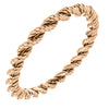 14k Rose Gold Wedding Band , Size 7