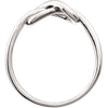 14k White Gold Infinity-Inspired Knot Ring , Size 7