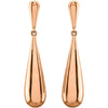 14k Rose Gold Pierced Style Earrings
