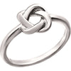 14k White Gold Knot Design Ring, Size 7