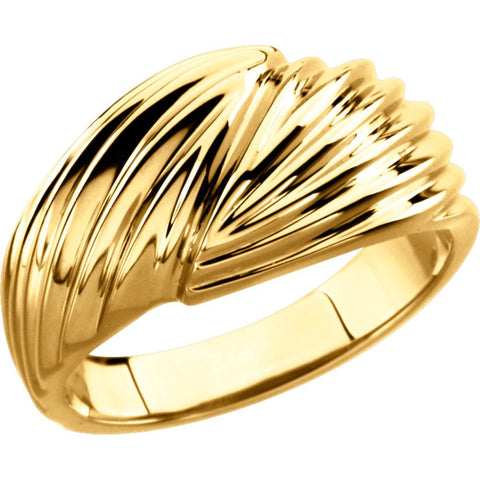 14k Yellow Gold Fashion Ring, Size 6