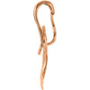 14k Rose Gold Heart Pendant with Hammered Finish