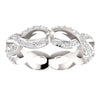 14k White Gold 3/4 CTW Diamond Infinity-Inspired Eternity Band Size 7