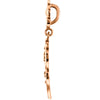14k Rose Gold Fleur-De-Lis Decorative Dangle Pendant