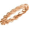 14k Rose Gold 3mm Twisted Rope Band, Size 7