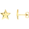 14k Yellow Gold Star Earrings
