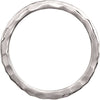 14k White Gold 2mm Hammered Stackable Ring Size 5