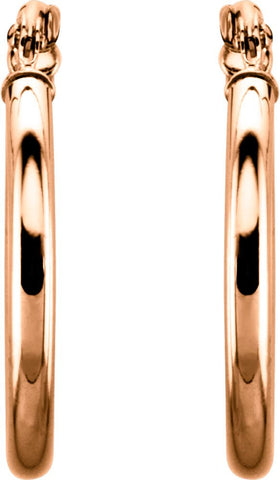14k Rose Gold 20mm Hoop Earrings