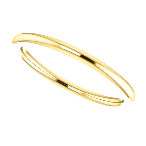 18k Yellow Gold 1.5mm Comfort Fit Band, Size 5.5