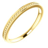 14k Yellow Gold Stackable Bead Ring, Size 7