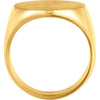 14k Yellow Gold 18mm Men's Signet Ring, Size 11