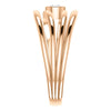 14k Rose Gold 1/8 CTW Diamond Ring, Size 7